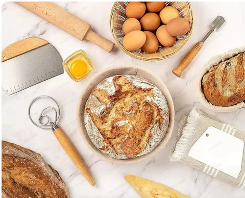 14-Piece Proofing Basket Tool Set, Bread Banneton Kit for Dough Fermentation Sourdough Kitchen