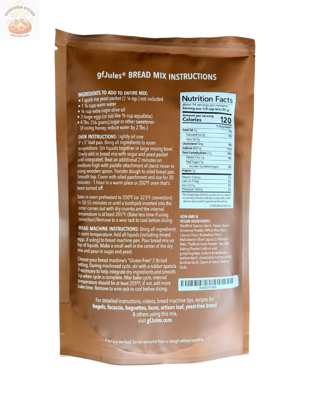 gfJules Gluten Free Bread Mix