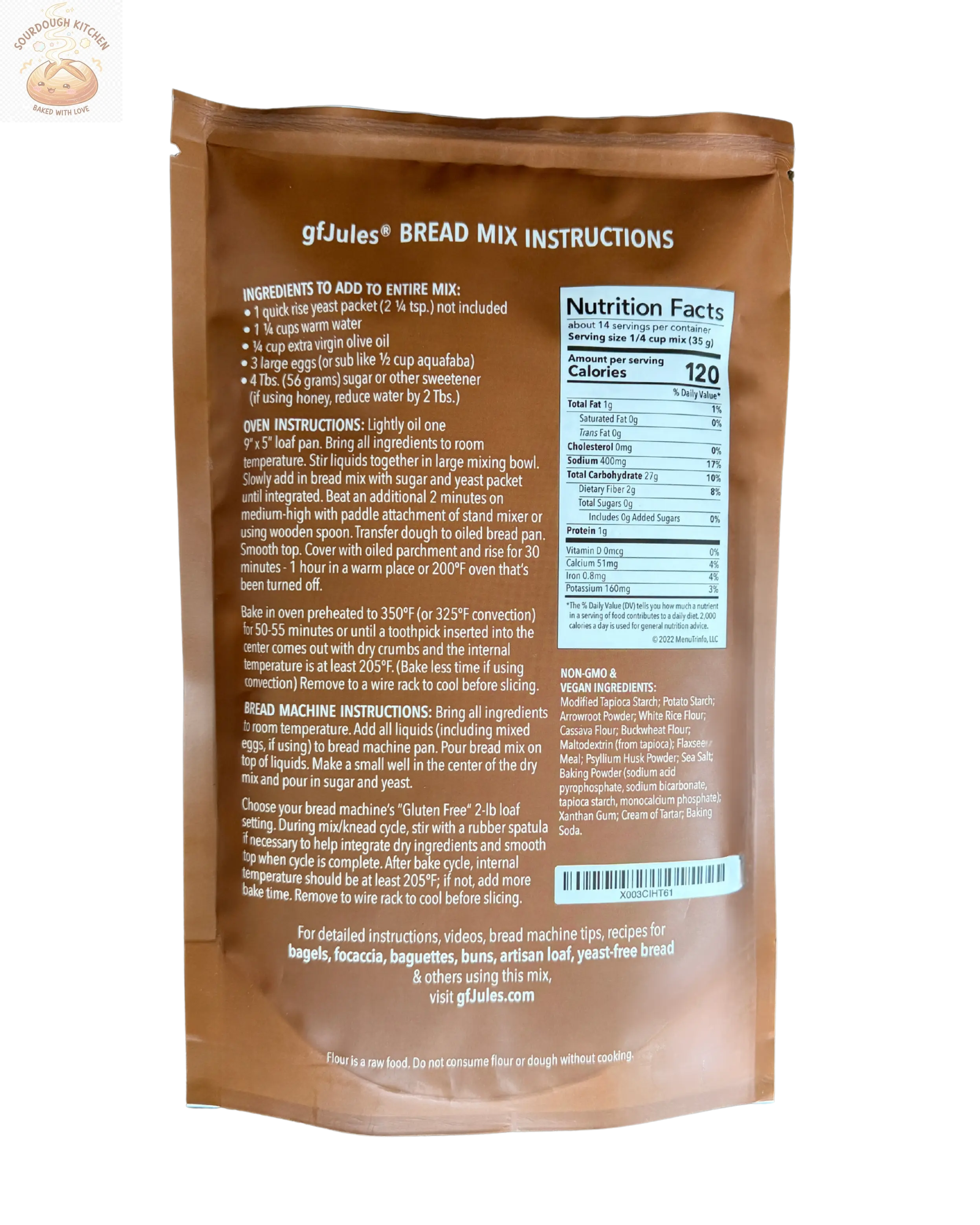 gfJules Gluten Free Bread Mix